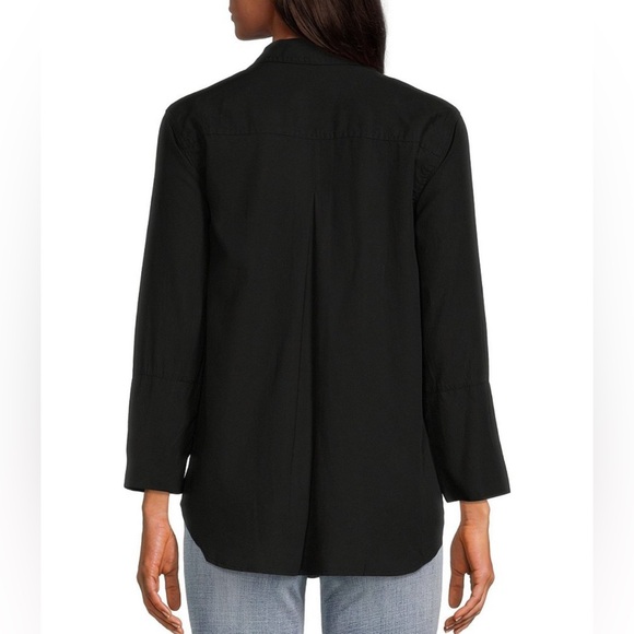 Chelsea & Violet Tencel Point Collar 3/4 Sleeve Top - Picture 3 of 16